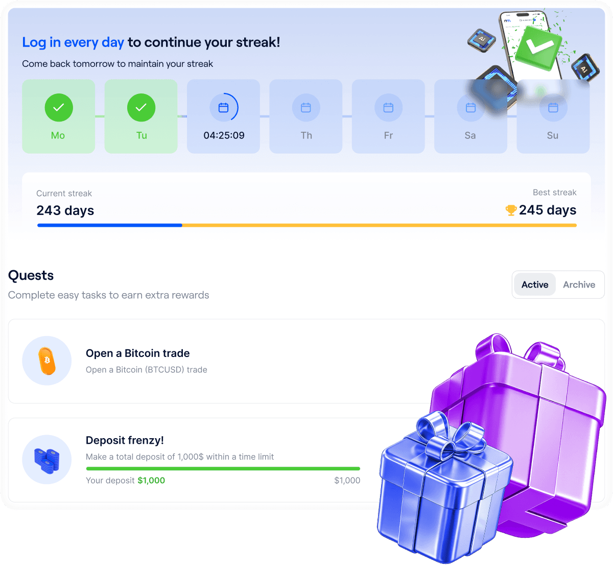 Belohnungen freischalten