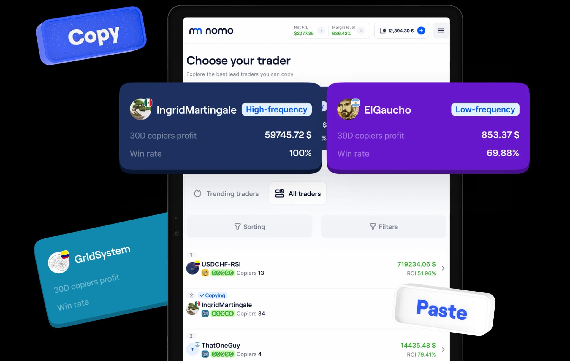 copytrading screenshot on app