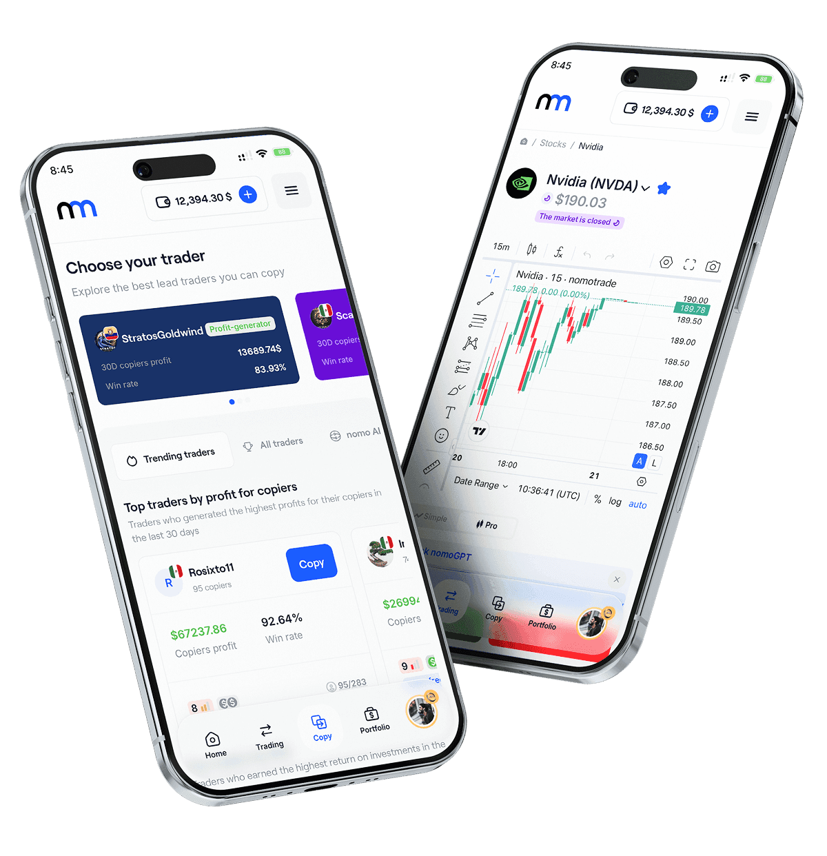 nomo iOS App Interface