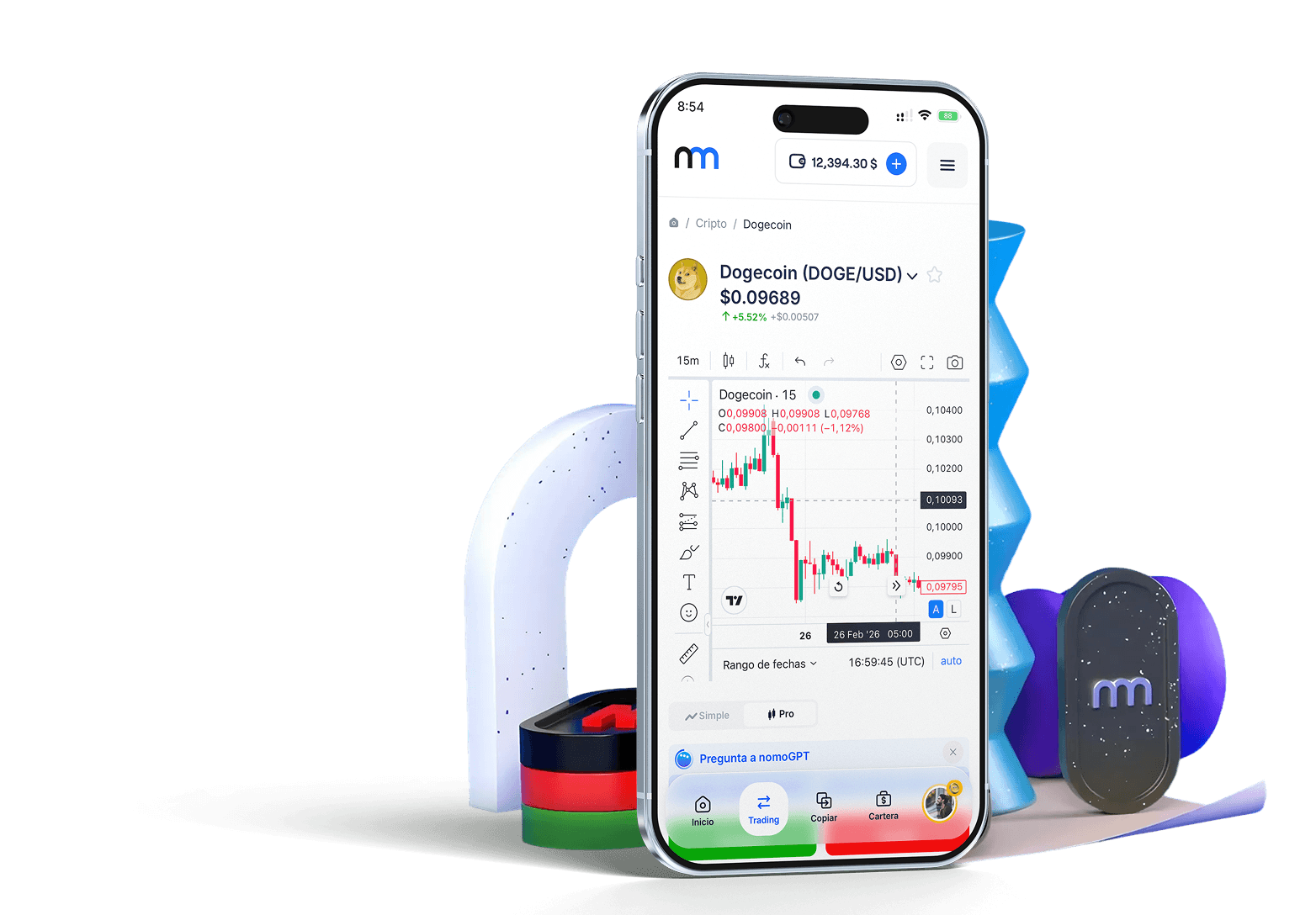 Vista previa de la app móvil