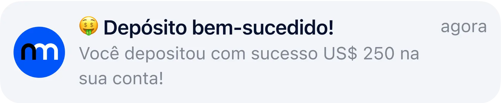 notification deposit